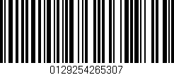 Código de barras (EAN, GTIN, SKU, ISBN): '0129254265307'