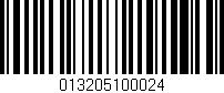 Código de barras (EAN, GTIN, SKU, ISBN): '013205100024'
