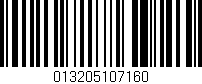 Código de barras (EAN, GTIN, SKU, ISBN): '013205107160'