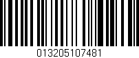 Código de barras (EAN, GTIN, SKU, ISBN): '013205107481'