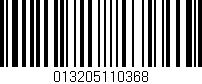 Código de barras (EAN, GTIN, SKU, ISBN): '013205110368'