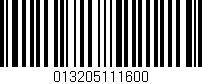 Código de barras (EAN, GTIN, SKU, ISBN): '013205111600'