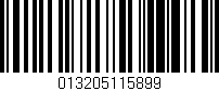 Código de barras (EAN, GTIN, SKU, ISBN): '013205115899'