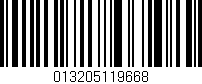 Código de barras (EAN, GTIN, SKU, ISBN): '013205119668'