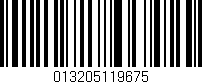 Código de barras (EAN, GTIN, SKU, ISBN): '013205119675'
