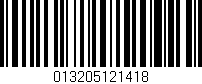 Código de barras (EAN, GTIN, SKU, ISBN): '013205121418'