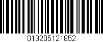 Código de barras (EAN, GTIN, SKU, ISBN): '013205121852'