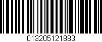 Código de barras (EAN, GTIN, SKU, ISBN): '013205121883'