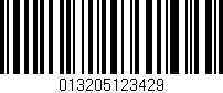 Código de barras (EAN, GTIN, SKU, ISBN): '013205123429'