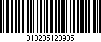 Código de barras (EAN, GTIN, SKU, ISBN): '013205128905'