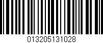 Código de barras (EAN, GTIN, SKU, ISBN): '013205131028'