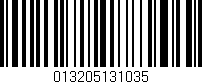 Código de barras (EAN, GTIN, SKU, ISBN): '013205131035'