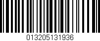 Código de barras (EAN, GTIN, SKU, ISBN): '013205131936'