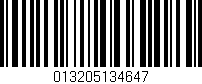 Código de barras (EAN, GTIN, SKU, ISBN): '013205134647'