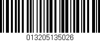 Código de barras (EAN, GTIN, SKU, ISBN): '013205135026'