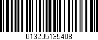 Código de barras (EAN, GTIN, SKU, ISBN): '013205135408'