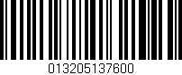 Código de barras (EAN, GTIN, SKU, ISBN): '013205137600'