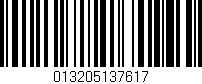 Código de barras (EAN, GTIN, SKU, ISBN): '013205137617'