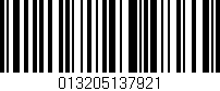Código de barras (EAN, GTIN, SKU, ISBN): '013205137921'
