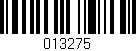 Código de barras (EAN, GTIN, SKU, ISBN): '013275'