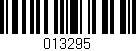 Código de barras (EAN, GTIN, SKU, ISBN): '013295'
