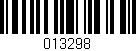 Código de barras (EAN, GTIN, SKU, ISBN): '013298'