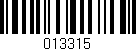 Código de barras (EAN, GTIN, SKU, ISBN): '013315'