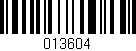 Código de barras (EAN, GTIN, SKU, ISBN): '013604'