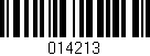Código de barras (EAN, GTIN, SKU, ISBN): '014213'