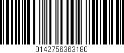 Código de barras (EAN, GTIN, SKU, ISBN): '0142756363180'