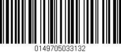 Código de barras (EAN, GTIN, SKU, ISBN): '0149705033132'