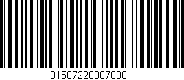 Código de barras (EAN, GTIN, SKU, ISBN): '015072200070001'