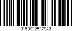 Código de barras (EAN, GTIN, SKU, ISBN): '0150822577942'