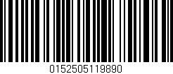 Código de barras (EAN, GTIN, SKU, ISBN): '0152505119890'