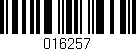 Código de barras (EAN, GTIN, SKU, ISBN): '016257'