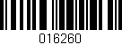 Código de barras (EAN, GTIN, SKU, ISBN): '016260'