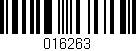 Código de barras (EAN, GTIN, SKU, ISBN): '016263'