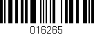 Código de barras (EAN, GTIN, SKU, ISBN): '016265'