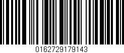 Código de barras (EAN, GTIN, SKU, ISBN): '0162729179143'