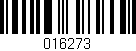 Código de barras (EAN, GTIN, SKU, ISBN): '016273'