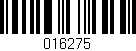 Código de barras (EAN, GTIN, SKU, ISBN): '016275'