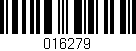 Código de barras (EAN, GTIN, SKU, ISBN): '016279'