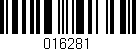 Código de barras (EAN, GTIN, SKU, ISBN): '016281'