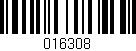 Código de barras (EAN, GTIN, SKU, ISBN): '016308'