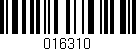 Código de barras (EAN, GTIN, SKU, ISBN): '016310'