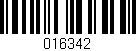 Código de barras (EAN, GTIN, SKU, ISBN): '016342'