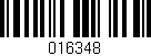 Código de barras (EAN, GTIN, SKU, ISBN): '016348'