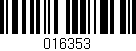 Código de barras (EAN, GTIN, SKU, ISBN): '016353'