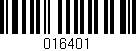 Código de barras (EAN, GTIN, SKU, ISBN): '016401'