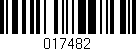 Código de barras (EAN, GTIN, SKU, ISBN): '017482'